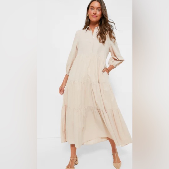 NWT Tuckernuck Pomander Place The Mabel Dress Sandstone maxi prairie coastal XXL - Picture 2 of 9